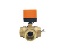 FLAGPVPAGT Electric Ball Valves Brass Three-Ways T/L Type Three-Wire Two-Control one-Control 220V 24V 12V Motorized Valve(1",L Type_24VDC_CR03)