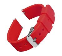 FLAGPVPAGT Fashion Watch Straps 14/16/18/19/20/21/22/24 Mm Silicone Soft Rubber Bands Multiple Colors(Red 1,18mm)