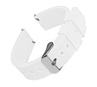 FLAGPVPAGT Fashion Watch Straps 14/16/18/19/20/21/22/24 Mm Silicone Soft Rubber Bands Multiple Colors(White 1,14mm)