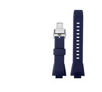 FLAGPVPAGT Fit For GST-B400 Series Men Replacement Band Bracelet Accessories Resin Strap(Blue silver)