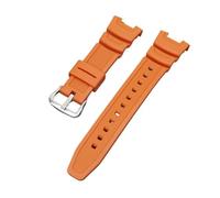 FLAGPVPAGT Fit For SGW100 Resin Watchband Suitable SGW-100 Men Rubber Waterproof Sport Strap Replacement Bracelet Watch Accessories(Orange Y)