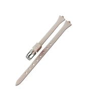 FLAGPVPAGT Fit For Women's Waterproof Sweet-Proof Soft Comfortable Silicone Watch Strap Watchband Accessories 3 Mm Wrist(Beige-Steel)