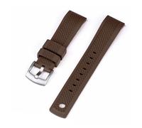 FLAGPVPAGT Fluororubber Watch Strap Band 20mm 22mm Replacement Watchband(Brown,22mm)