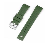 FLAGPVPAGT Fluororubber Watch Strap Band 20mm 22mm Replacement Watchband(Green,20mm)