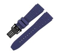 FLAGPVPAGT Fluororubber Watch With Substitute Fit For Super Mechanical Chronograph B01/Super Ocean Series Convex Interface 22/24mm(Blue black Z,22mm)