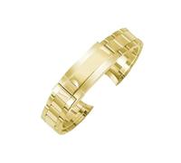 FLAGPVPAGT Men's Rust Prevention Waterproof Stainless Steel Watch Strap Fit For 20mm Watchband(All Gold (LG)-Z11,20mm-No Log)