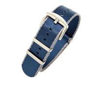 FLAGPVPAGT Nylon Canvas Watch Strap Comfortable Waterproof Sweat-Proof Watchband 22mm((2) Gray blue-Steel,20mm)