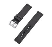 FLAGPVPAGT Nylon Watch Strap 20mm 22mm Canvas Bands(Grey Silver,22mm)