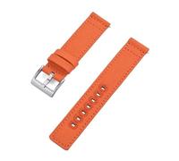 FLAGPVPAGT Nylon Watch Strap 20mm 22mm Canvas Bands(Orange Silver,20mm)