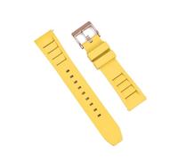 FLAGPVPAGT Premium Grade Fluoro Rubber Watch Strap 20mm 22mm Fit For Bands Diving Bracelet(Yellow 4,20mm)