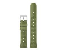 FLAGPVPAGT Premium Soft Rubber Waffle Watchband 20mm 22mm Fast Release Replacement Strap(WD.F6-Green,20mm)