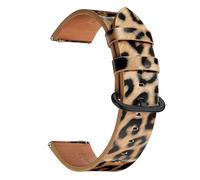 FLAGPVPAGT Quick Release Leather Watch Band 20mm 22mm Strap Fit For Women(Leopard 14 Black,20mm)