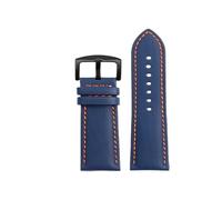 FLAGPVPAGT Quick Release Soft WatchBand Fit For 20mm 21mm 22mm 23mm 24mm Nylon Leather Watch Strap Diving Men Canvas Bracelet(Blue orange black,22mm)