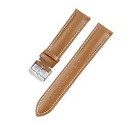 FLAGPVPAGT Replacement 20mm Smart Watch Strap Fit For 43mm Wrist Band GT 2 GT2 42mm Leather Watchband Bracelet(Yellow white silver,18mm)