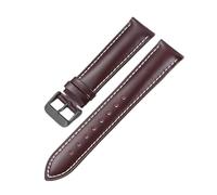 FLAGPVPAGT Replacement 20mm Smart Watch Strap Fit For 43mm Wrist Band GT 2 GT2 42mm Leather Watchband Bracelet(Coffee white black,19mm)