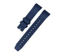 FLAGPVPAGT Rubber Curved Watch Strap Fit For BN0190 BN0191-80LBN-17E Diving BN0193 Men's 22mm Silicone Watchband(Blue no buckle)