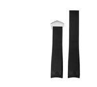 FLAGPVPAGT Silicone Rubber Strap Fit For Watchband WAY201A WAY211C WAY111A Watch Accessories Men Bracelet 22mm(Black-silver)