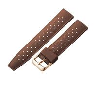 FLAGPVPAGT Silicone Strap Quick Release 18mm 20mm 22mm Rubber Smart Watch(Coffee 2,22mm)