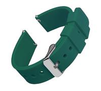 FLAGPVPAGT Silicone Watch Bands 14/16/18/19/20/21/22/24 Mm Soft Quick Release Rubber(British Green 1,14mm)