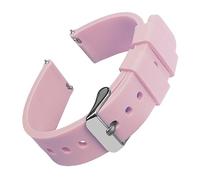 FLAGPVPAGT Silicone Watch Bands 14/16/18/19/20/21/22/24 Mm Soft Quick Release Rubber(Pale Rose 1,18mm)