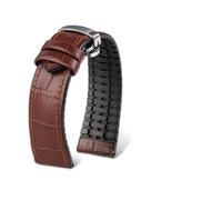 FLAGPVPAGT Silicone Watchband Fit For Rubber Bottom Waterproof Watch Bracelet 18mm 20mm 22mm(Grown silver A,19mm)
