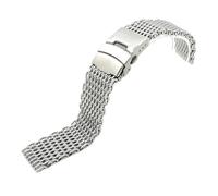 FLAGPVPAGT Stainless Steel Strap Mesh Band 18mm 22mm 24mm 20mm Bracelet Fit For Seiko Men Wristband(Black-Solid,22MM_XXL (18.5CM))