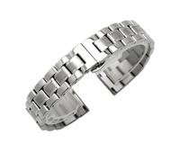 FLAGPVPAGT Stainless Steel Watch Bands 12mm 14mm 15mm 16mm 17mm 18mm 20mm 21mm 22mm 23mm Rose Strap(Silver,15mm)