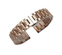 FLAGPVPAGT Stainless Steel Watch Bands 12mm 14mm 15mm 16mm 17mm 18mm 20mm 21mm 22mm 23mm Rose Strap(Rose gold,24mm)