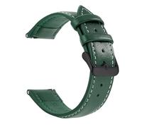 FLAGPVPAGT Top Grain Watch Band, 18mm/20mm/22mm Quick Release Straps(Green White Black)