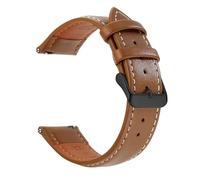FLAGPVPAGT Top Grain Watch Band, Quick Release 18mm/20mm/22mm(Brown White Black)