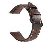 FLAGPVPAGT Top Grain Watch Band, Quick Release 18mm/20mm/22mm(Dark Brown W Black)