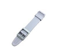 FLAGPVPAGT Ultra-thin Watch Band Fit For Skin Strap Replacement Pin Buckle 16mm Silicone Rubber Wristband Red Navy Black White Watchband(Grey)