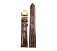 FLAGPVPAGT Universal Extended Watch Strap 12/14/16/18/19/20/21/22/23mm Flat Straight Interface(Brown gold A,23mm)