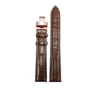 FLAGPVPAGT Universal Extended Watch Strap 12/14/16/18/19/20/21/22/23mm Flat Straight Interface(Brown rose gold A,21mm)