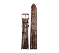 FLAGPVPAGT Universal Extended Watch Strap 12/14/16/18/19/20/21/22/23mm Flat Straight Interface(Brown rose gold B,19mm)