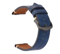 FLAGPVPAGT Vintage Leather Watch Band 18mm 20mm 21mm 22mm 23mm 24mm Strap Quick Release Wrist Fit For Men Women Bracelet Accessories(Blue-black,22mm)