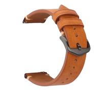 FLAGPVPAGT Vintage Leather Watch Band 18mm 20mm 21mm 22mm 23mm 24mm Strap Quick Release Wrist Fit For Men Women Bracelet Accessories(Orange brown-black,20mm)