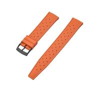 FLAGPVPAGT Watch Band 18mm 20mm 22mm Fluororubber Strap Smart Traditional Diving(Orange Black,22mm)