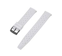 FLAGPVPAGT Watch Band 18mm 20mm 22mm Fluororubber Strap Smart Traditional Diving(White Black,22mm)