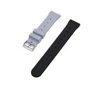 FLAGPVPAGT Watch Strap 20mm 22mm Fluororubber Bands Smart Fit For Men's Traditional Diving(Black Gray,20mm)
