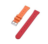 FLAGPVPAGT Watch Strap 20mm 22mm Fluororubber Bands Smart Fit For Men's Traditional Diving(Red Orange,22mm)