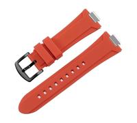 FLAGPVPAGT Watch Strap Replacement Fit For Super Player Series T137.407/410 Convex Interface Rubber Watchband 24mm(Red black B)