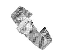 FLAGPVPAGT Watch Strap Stainless Steel Flat-end Universal 20mm Bracelet Watchband(No logo)