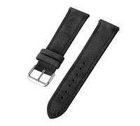 FLAGPVPAGT Watchband 18mm 19mm 20mm 22mm 24mm Fit For Watch Gt2/3/4 Vintage Handmade Stitching Bracelet(Black,19MM_GOLD BUCKLE)