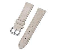 FLAGPVPAGT Watchband 18mm 19mm 20mm 22mm 24mm Fit For Watch Gt2/3/4 Vintage Handmade Stitching Bracelet(Beige,22MM_ROSEGOLD)