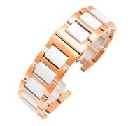 FLAGPVPAGT Watchband Strap Between Stainless Steel 14 * 8mm 16 * 10mm 18 * 10mm 20 * 12mm Watch Band Fit For G-ucci Bracelet(Rose white,16-10mm)