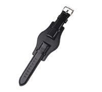 FLAGPVPAGT Watchband Wristband With Tray Bracelet With Stainless Steel Buckle Handmade Strap 22 24mm Fit For FS4656 PAM(A black silver,24mm)