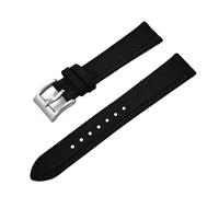 FLAGPVPAGT Watchbands Mixed Leather Nylon Watch Strap 18mm 20mm 22mm Fit For SKX007 SKX009(Black Silver,22mm)