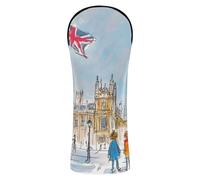 Flags at Half - Mast Scene Golf Head Covers Waterproof Headcover with Interchangeable No. Tags for Fairway Wood Hybrid