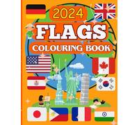 Flags Coloring Book with Facts: 196 Recognized Country Flags to Colour, Easy Geography Education for Children, Enhances your Child's Geographical Knowledge.